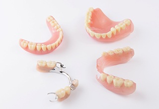 dentures in Owasso sitting on a white countertop