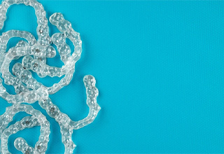 A large number of aligners highlighting the cost of Invisalign in Owasso