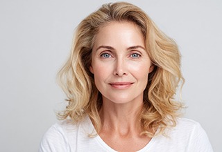 Portrait of mature woman with youthful features