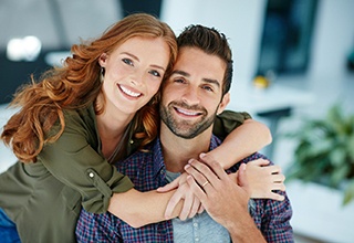 Good-looking couple with nice skin