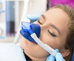 woman with Nitrous sedation