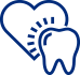 cartoon heart and tooth