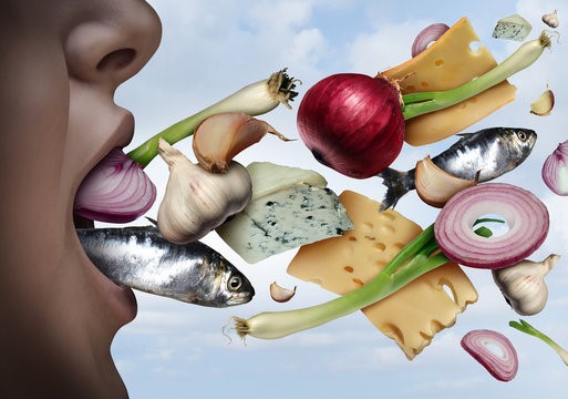 image of foods that can cause bad breath